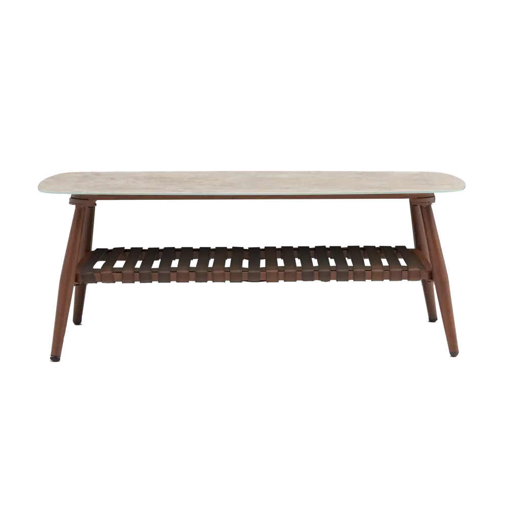 Кофейный стол NATERIAL Retro в стиле модерн с кожаными деталями 86545452 STLM-1089332 - Вид №1