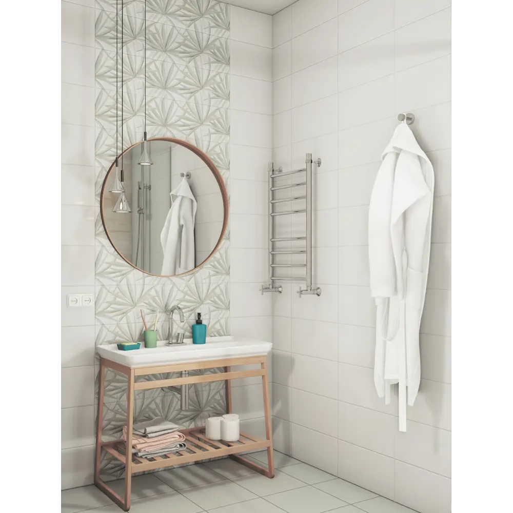 Декор LB Ceramics Моана Бамбук 19.8x39.8 см 1.58 м² цвет белый/зелёный STLM-2078532 - Вид №3