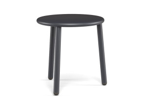 Алюминиевый круглый низкий журнальный столик