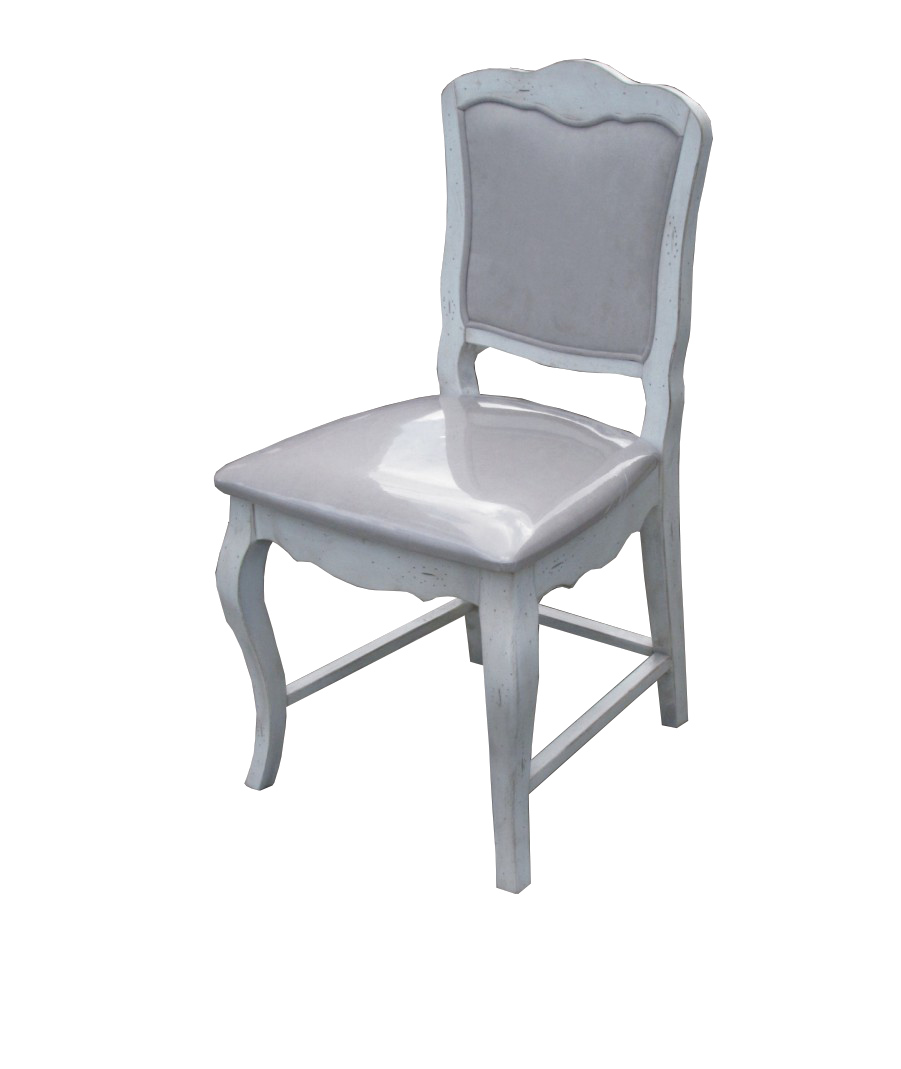 Стул обеденный белый с гнутыми ножками Mobilier de Maison ДОМАШНЯЯ ОБСТАНОВКА MOBILIER DE MAISON 017191 Серый Santreyd  - Вид №1