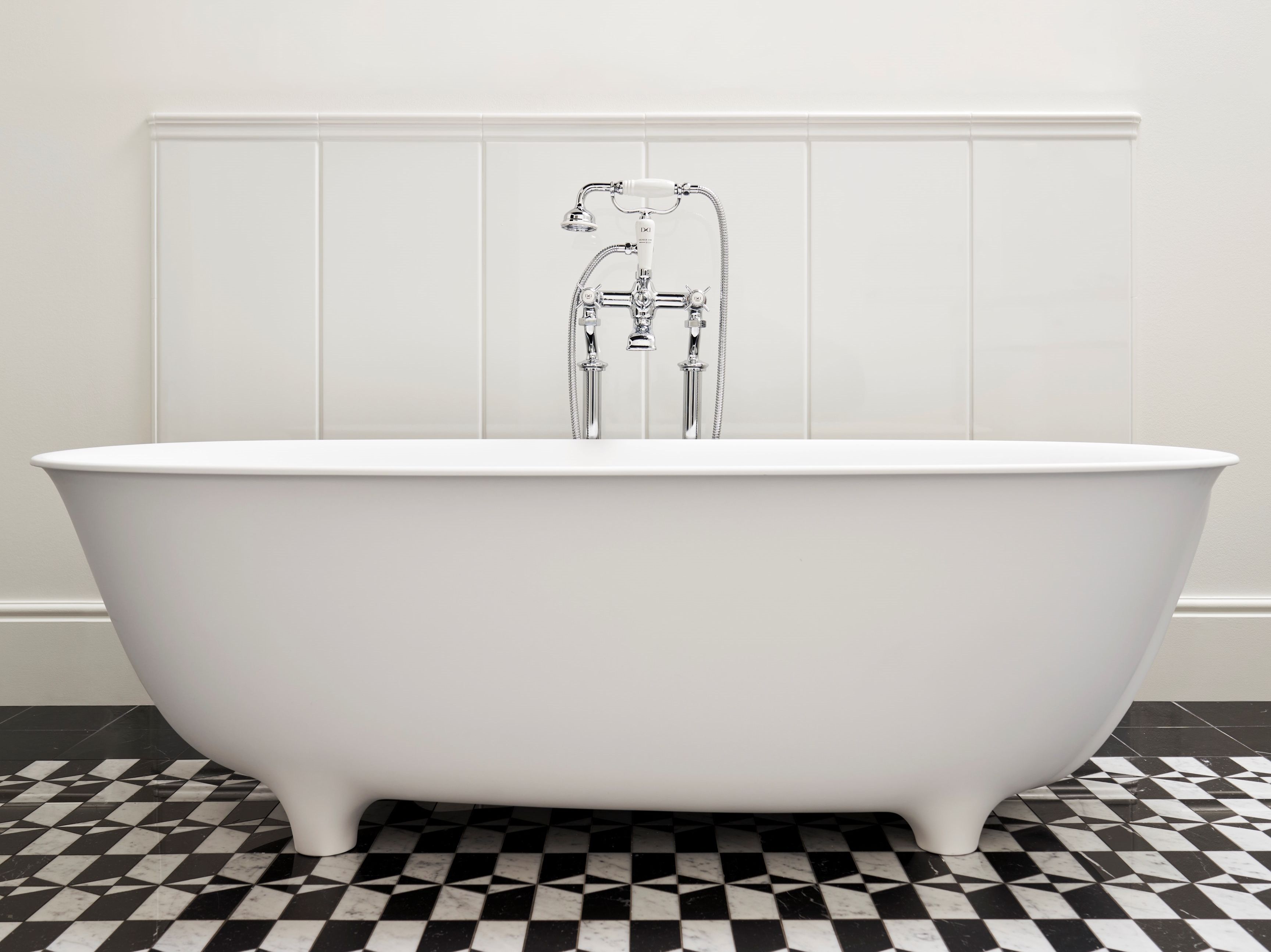 Овальная ванна в White Tec Plus на ногах Devon&Devon DOVE ARCH-00061521 - Вид №3