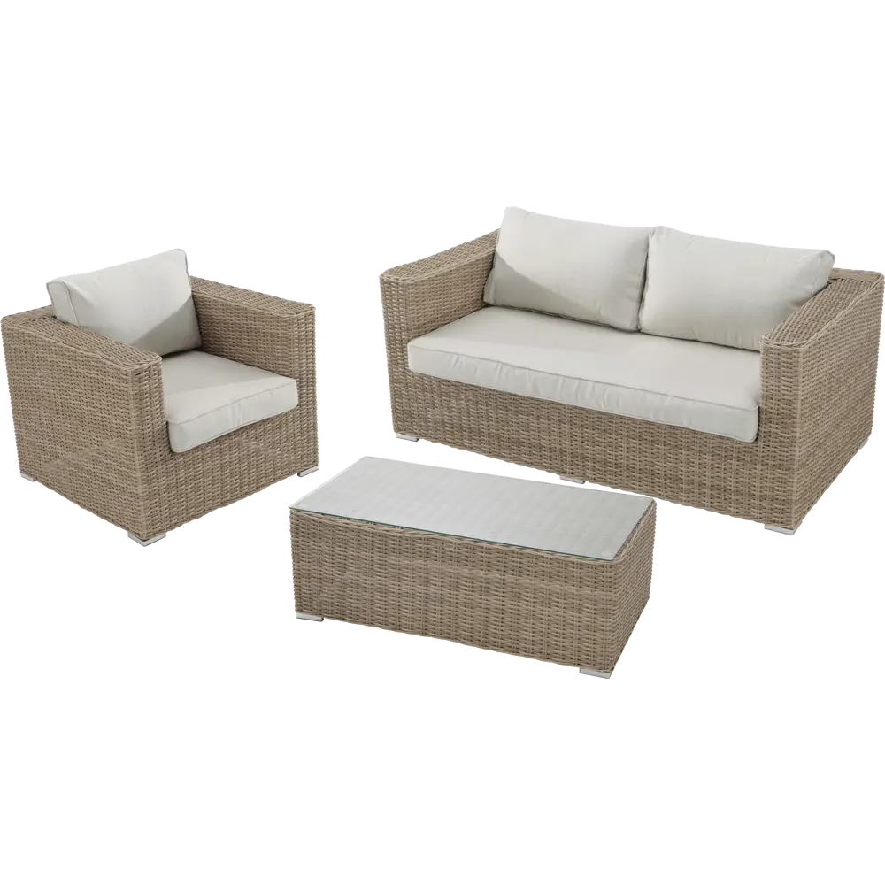 Кресло садовое Alu 820x690x800 мм, алюминий/полиротанг, цвет бежевый 81866593 STLM-2139024 NATERIAL  - Вид №5