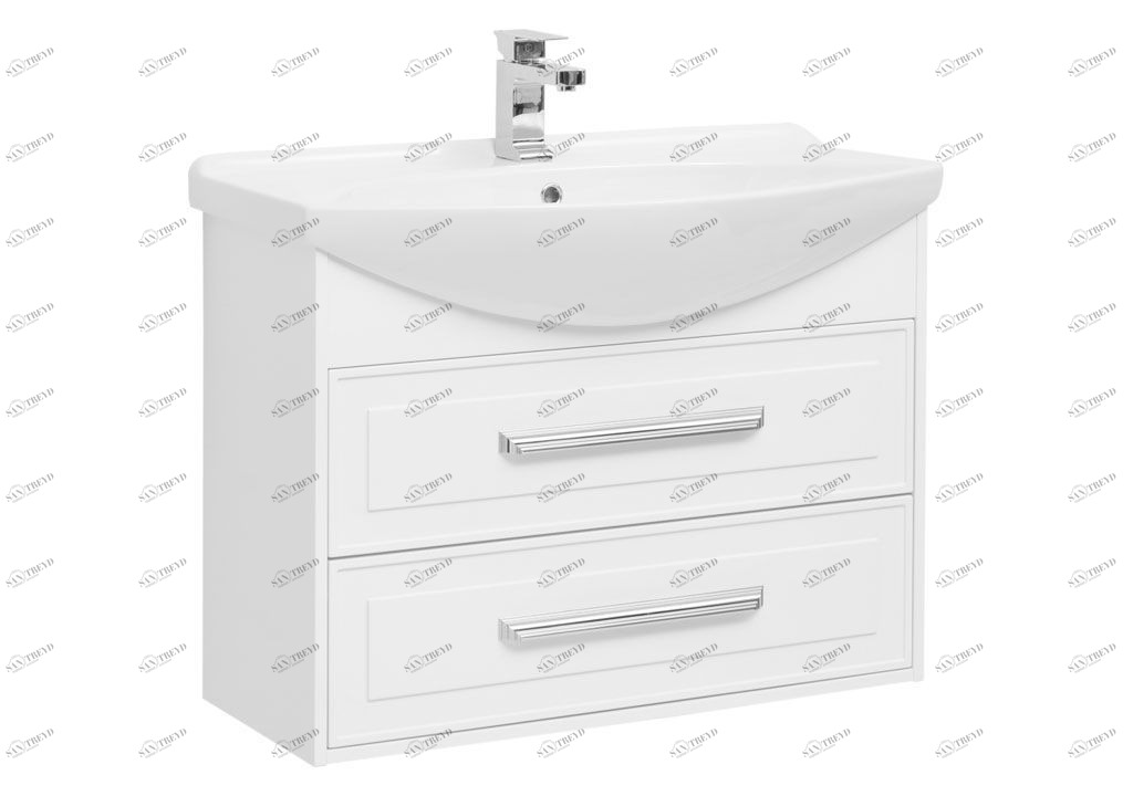 Тумба с раковиной Aquanet Остин 85 белый 0020391800175448