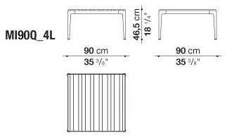 B&B Italia Outdoor Прямоугольный алюминиевый садовый столик Mirto outdoor sun-id-1370865 - Вид №7
