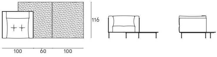 Living Divani Мягкое кресло со съемным чехлом из ткани с подлокотниками Rodwood sun-id-1424969 - Вид №4