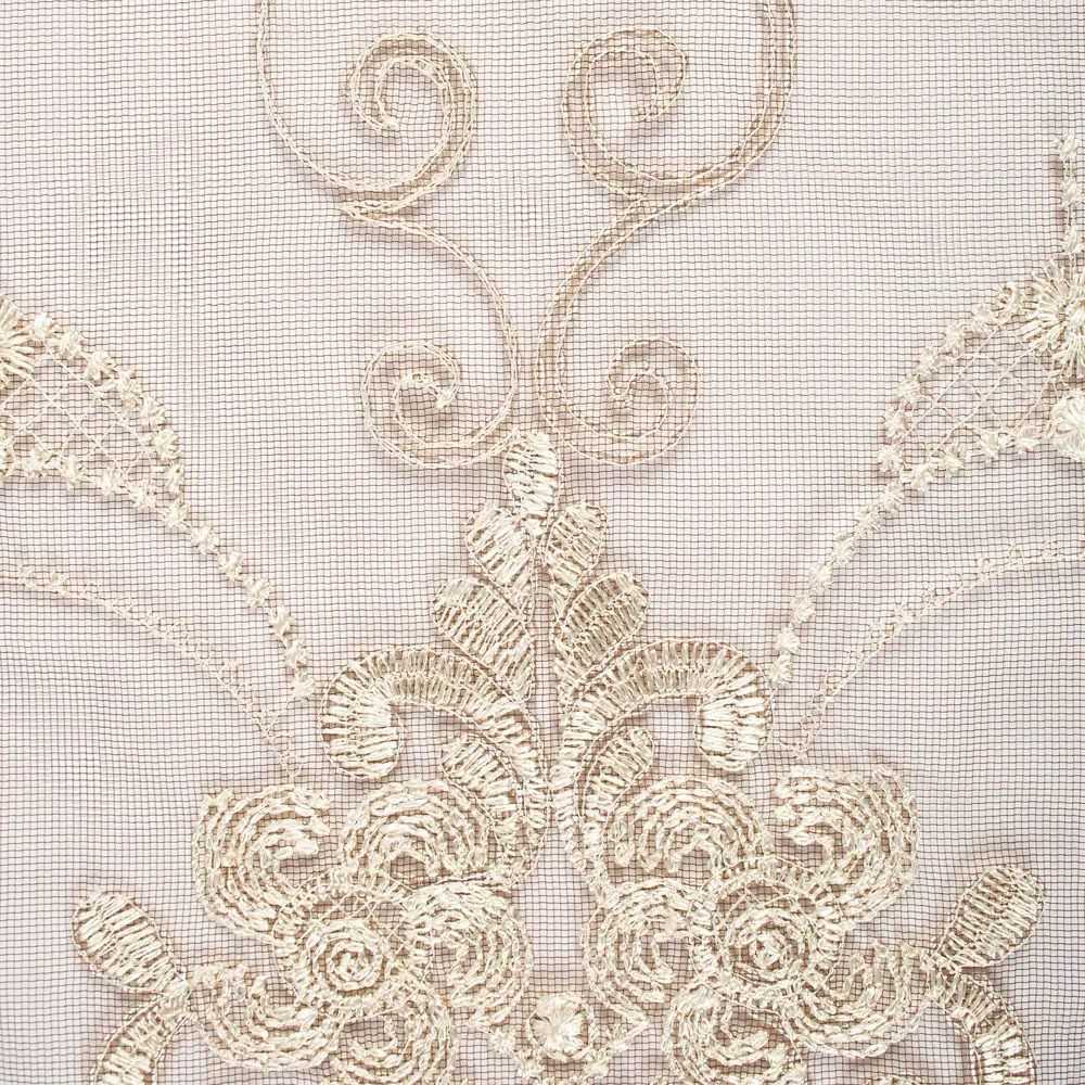 Тюль с вышивкой Эксклюзив сетка 300 см цвет шоколадный ELIT HOME STLM-2110453 - Вид №2