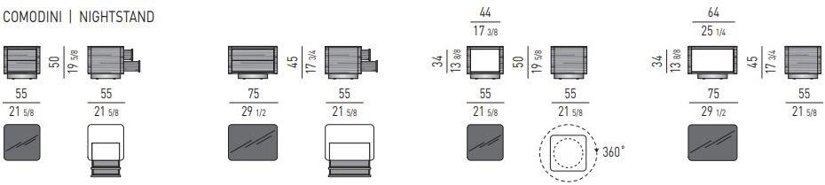 Minotti Прикроватный столик Milton sun-id-1365201 - Вид №2