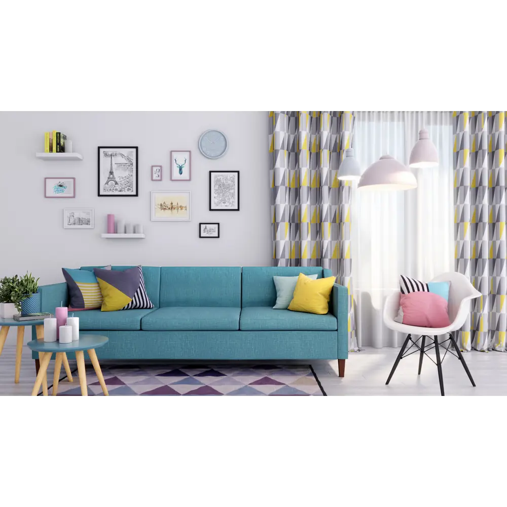 Штора на ленте «Сканди» 160х260 см хлопок/полиэстер цвет серый Altali STLM-2076348 - Вид №6