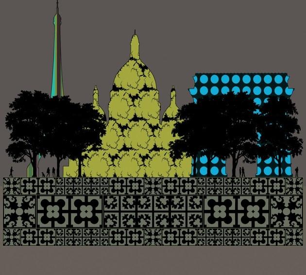 CONCEPTUWALL Клейкое оформление на флизелиновой бумаге Paris sun-id-1442378 - Вид №7