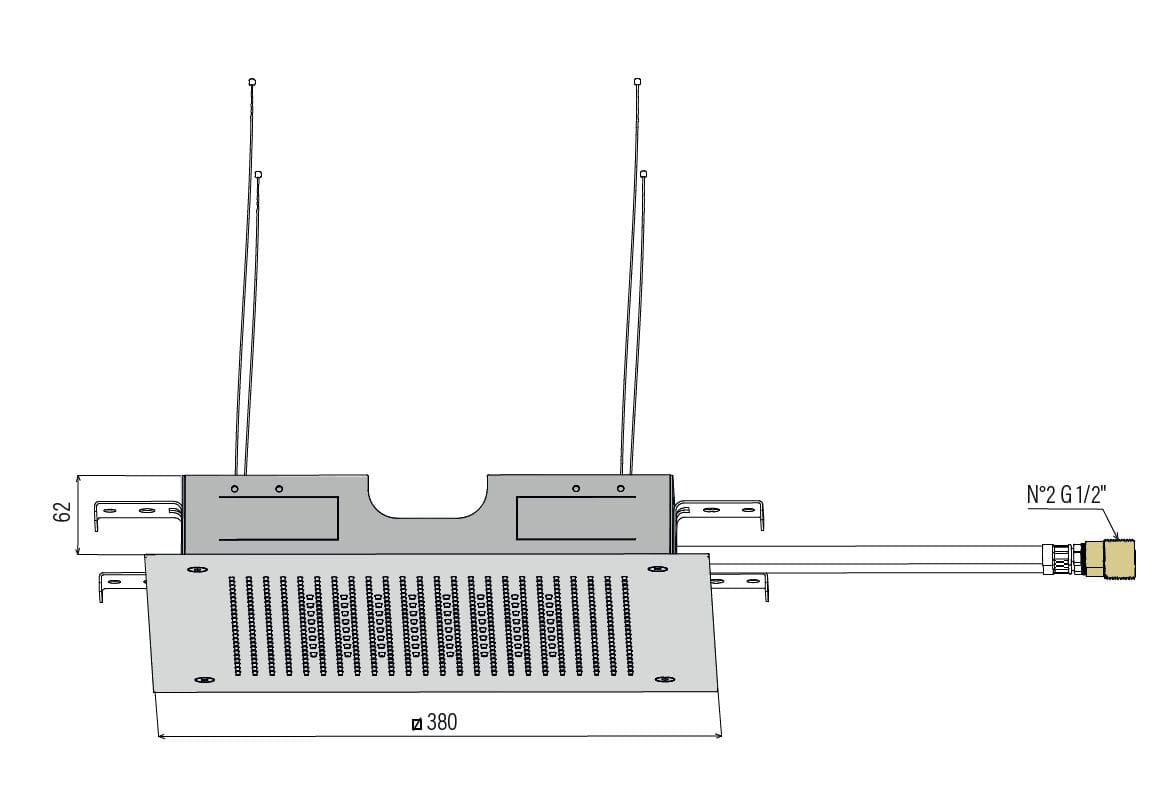 Встраиваемая душевая головка из нержавеющей стали с 2 струями Amphora Reel ARCH-00151161 - Вид №3