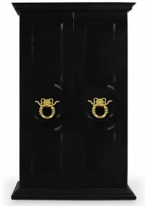 KOKET Шкаф-купе из лакированного дерева с ящиками