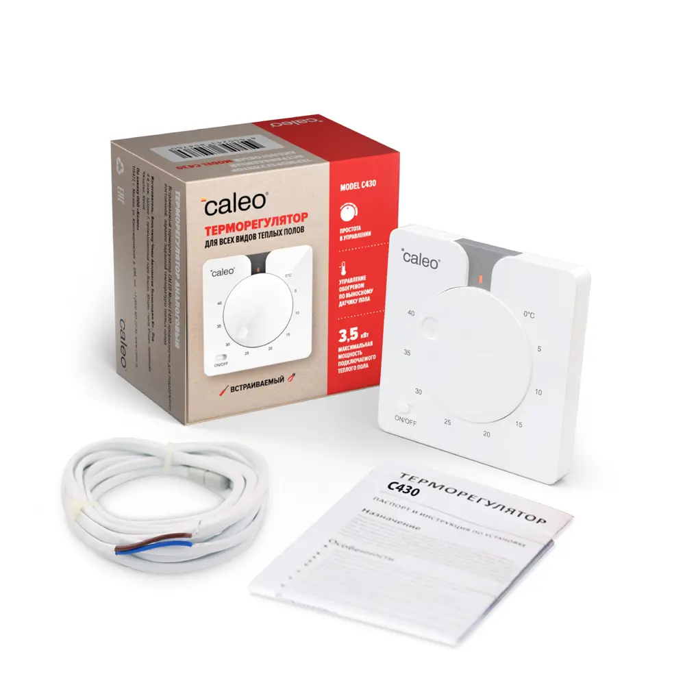Терморегулятор Caleo C430 для систем теплого пола 89356306 STLM-1329486 - Вид №3