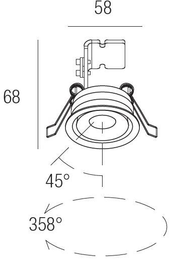 Flexalighting Регулируемый встраиваемый светодиодный светильник sun-id-1344731 - Вид №2