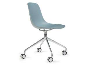 Вращающееся кресло из полипропилена с колесами