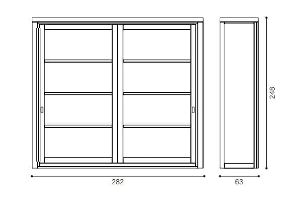 Шкаф из массива дерева с раздвижными дверями Devina Nais ARCH-00068345 - Вид №3