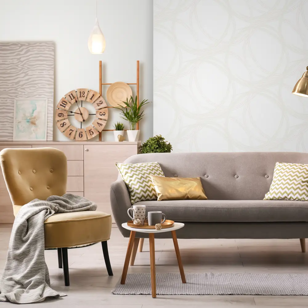Обои флизелиновые Inspire Claire uni белые 1.06 м Cream 5 83617756 STLM-2026572 - Вид №3