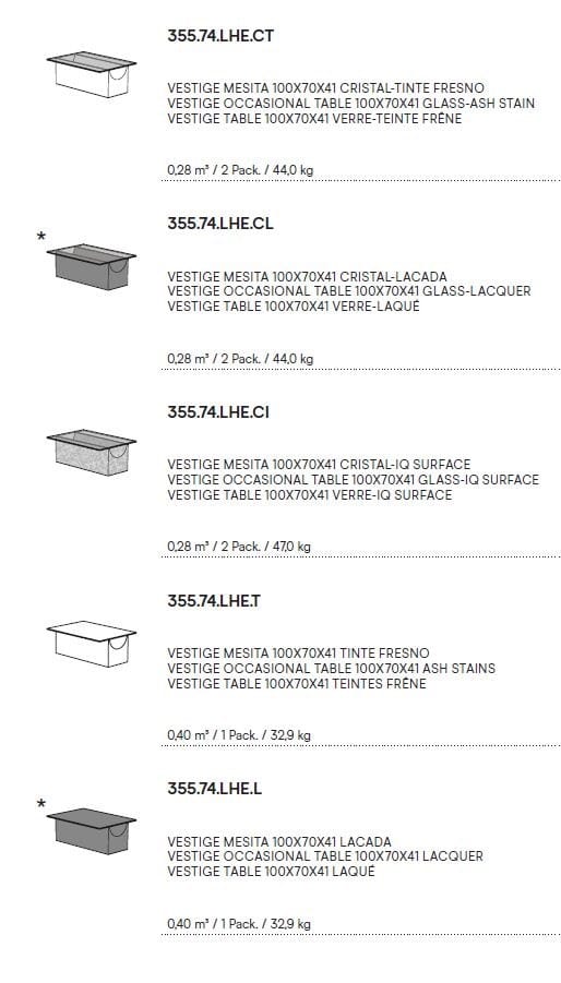 Прямоугольный журнальный столик SANCAL Vestige ARCH-00141486 - Вид №3