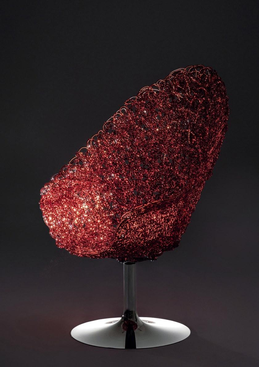 edra Вращающееся кресло из поликарбоната с подлокотниками  Mrt010  - Вид №6