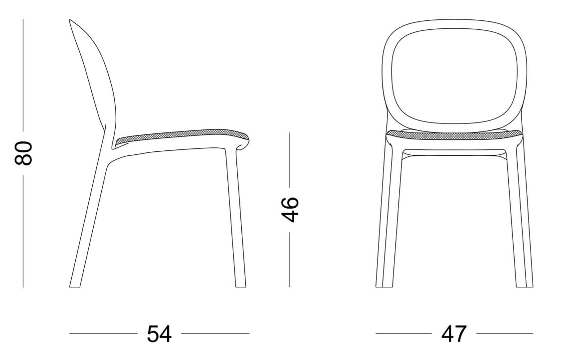Стул из полипропилена с мягким сиденьем S-CAB Hug ARCH-00027288 - Вид №12