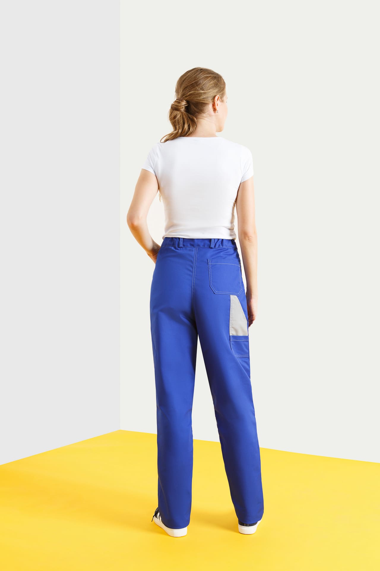 65202 Костюм "Профессионал" женский василек-светло-серый  Летняя спецодежда  размер 60-62/158-164  - Вид №16