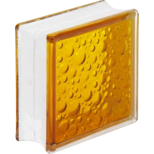 Стеклоблок Богема Савона цвет ярко-медовый