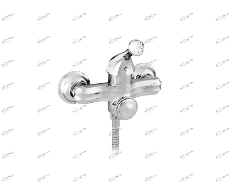 038113.000.50 Монолевер для ванны с кристаллами сваровски Яркий хром Mestre Indica