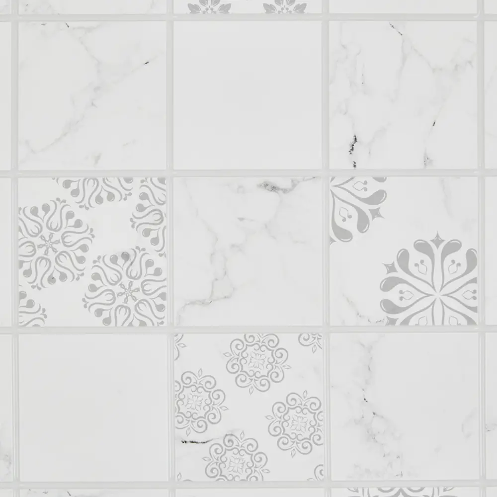 Santreyd Панель ПВХ Бьянка - серый мрамор для стильной кухни 960x480 мм 86273183 STLM-0067496