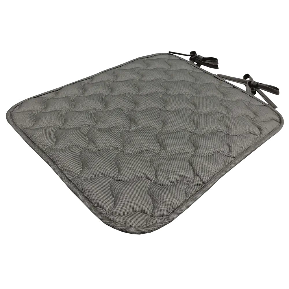 LINEN WAY — стеганая подушка-галета для стула с завязками, серый 84864746 STLM-1071190 - Вид №1