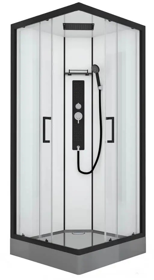 90622669 Душевая кабина Black & white 8002900 низкий поддон 90x90см STLM-0312139