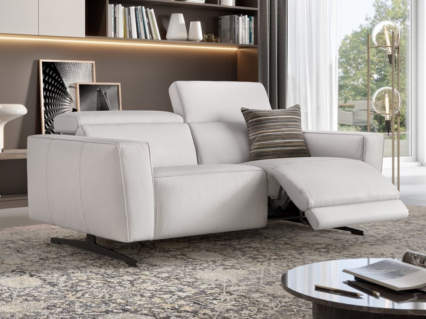 2-местный кожаный диван Sofanella Alesso ARCH-00094391 - Вид №1