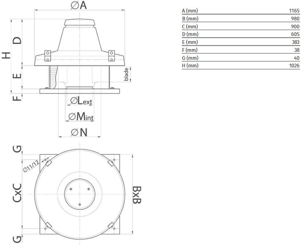 Vortice Центробежный потолочный вентилятор с радиальным выпуском Torrette tr-e 15075 - Вид №1
