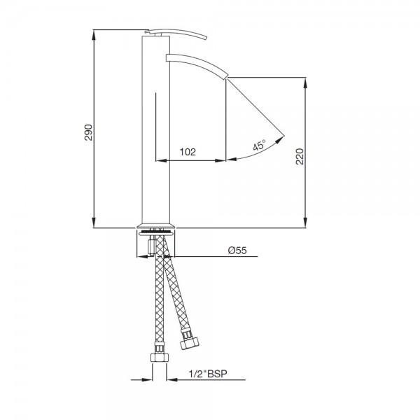 SIG-GDS-41009B Смеситель для раковины Artize Signac Золотая пыль  - Вид №1
