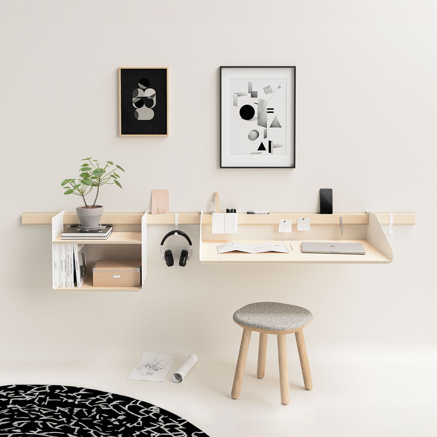 Система полки с деревянным письменным столом Variand Furniture H05 ARCH-00118981 - Вид №3