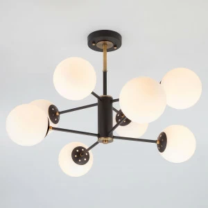 Потолочная люстра Eurosvet Austin 70091/8 черная белая EUROSVET AUSTIN 220578 Белый