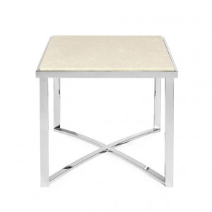 450185-37 ABHIKA БОКОВОЙ СТОЛ CHROMO MARBLE H52 HAZELNUT