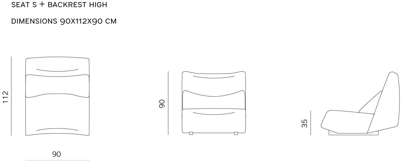 prostoria Модульное кресло из ткани Absent sun-id-1512935 - Вид №8