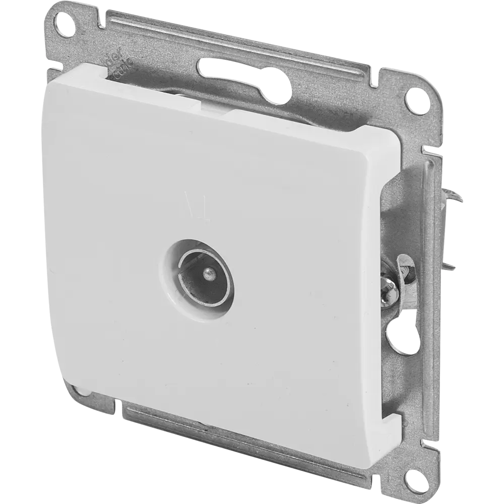 Розетка телевизионная встраиваемая Systeme Electric Glossa цвет молочный STLM-2147698 - Вид №1