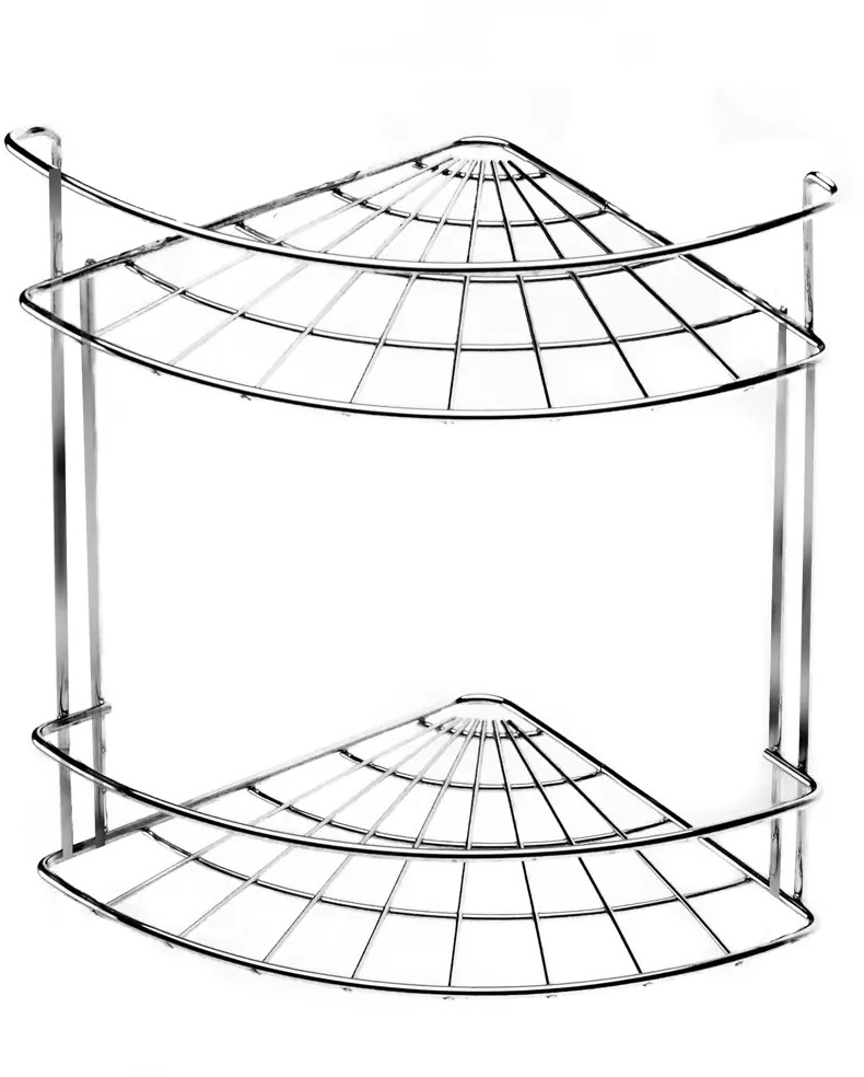 93829734 Полка угловая Vanstore 2-ярусная Slim хром STLM-0976346