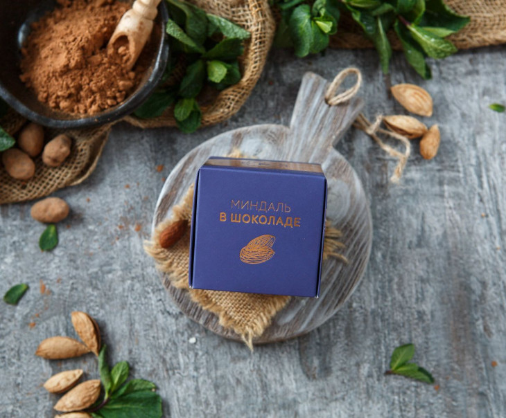5557 Миндаль в шоколаде, 100 г Вкусляндия  - Вид №1