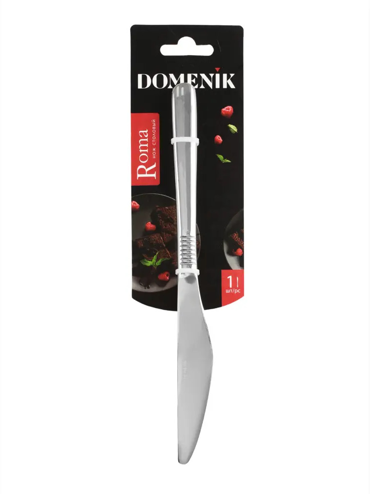 91622039 Нож столовый Domenik Roma лезвие из стали цвет серебристый металлик STLM-0872314