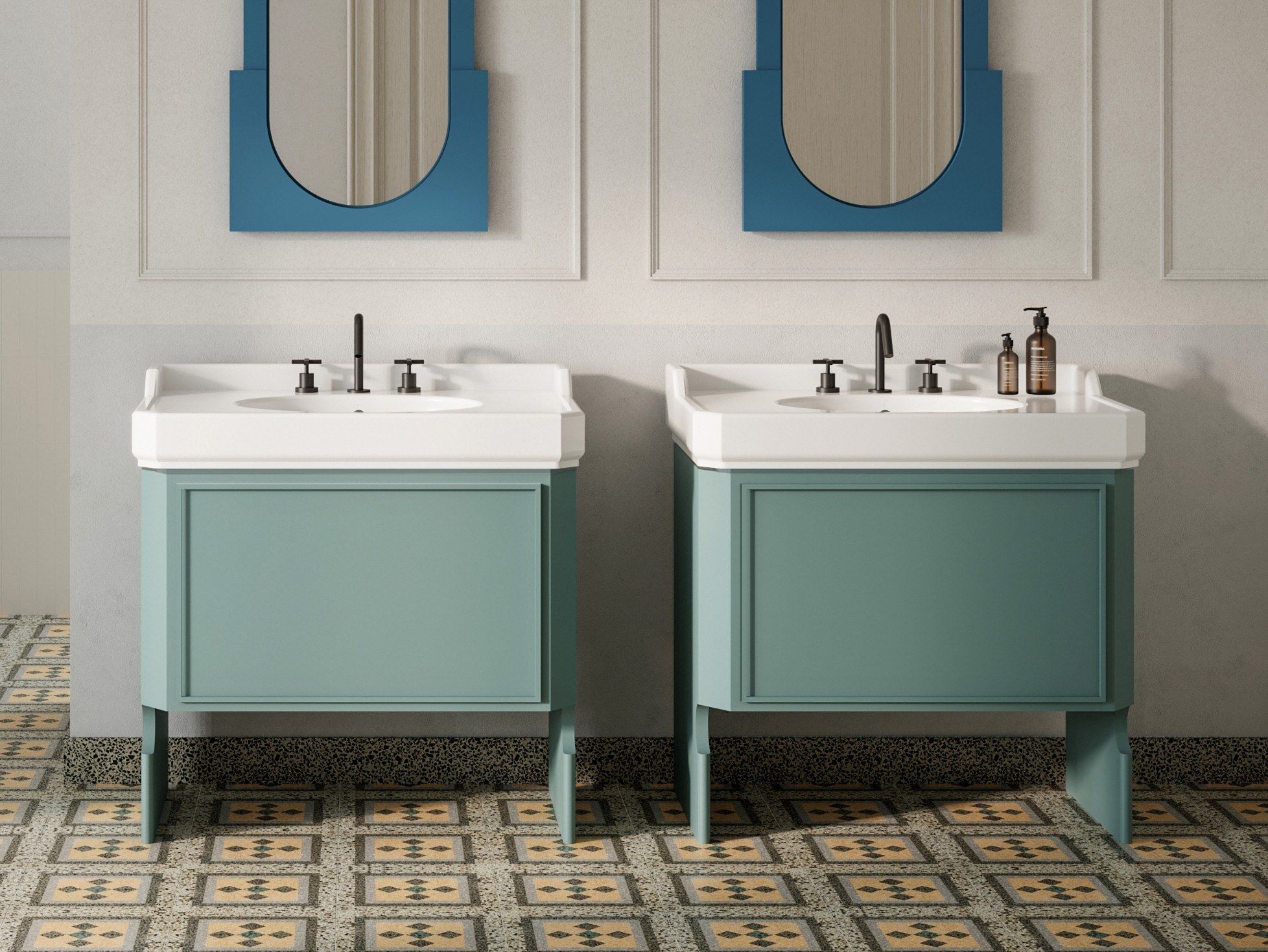 Напольный шкаф для умывальника из МДФ с ящиками Ex.T Nostalgia ARCH-00058097