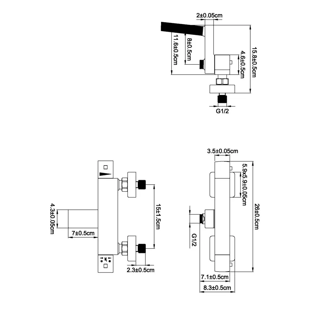 Термостатический смеситель Konsensa Прато для ванной с защитой от ожогов 89396334 STLM-1581071 - Вид №2