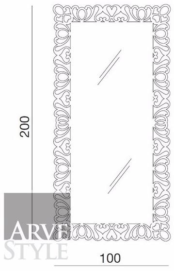 Arvestyle Настенное зеркало в раме Capri sun-id-1432822 - Вид №5