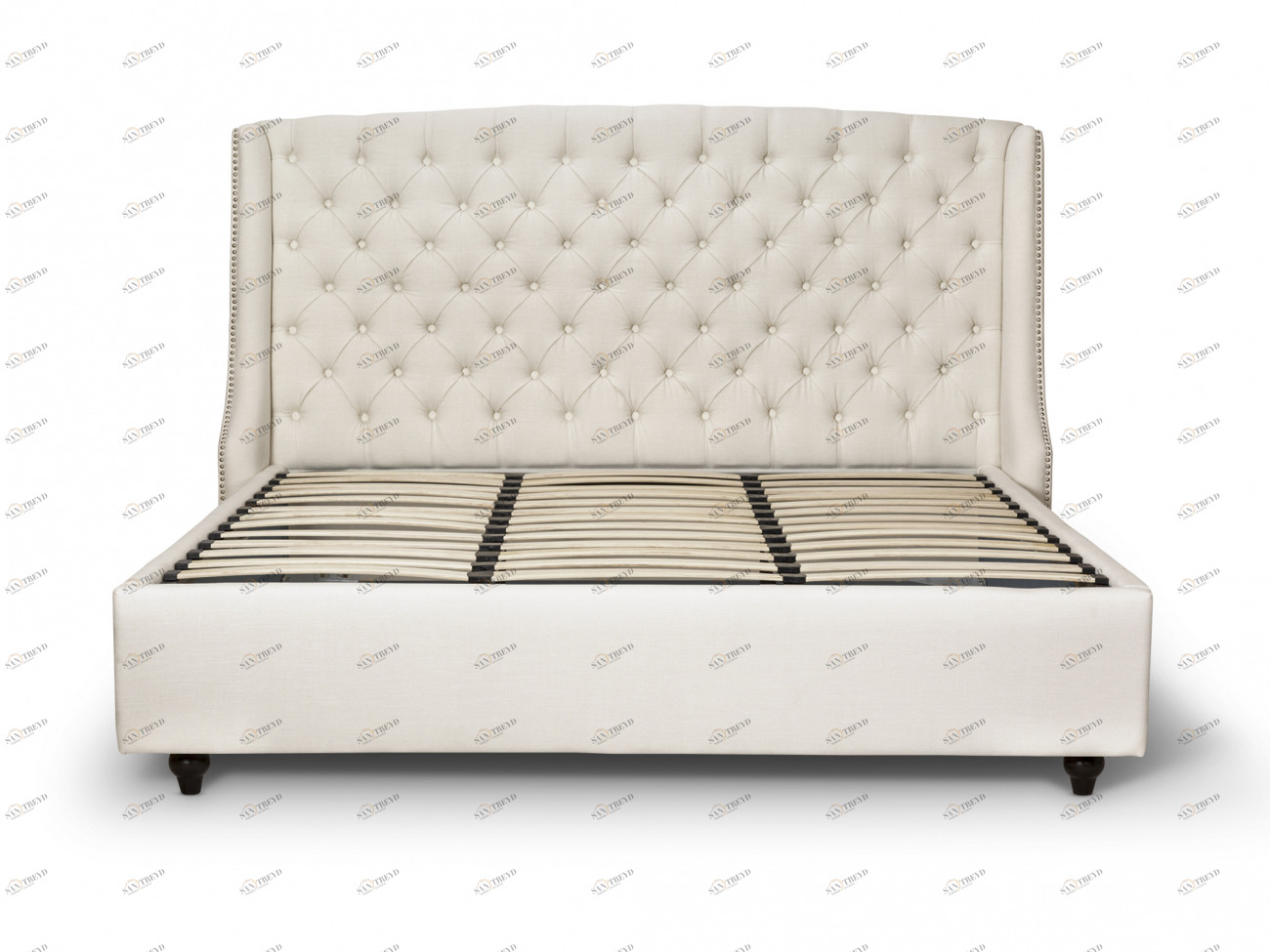 Кровать двуспальная 180х200 белая с каретной стяжкой Dante KELLY LOUNGE ДИЗАЙНЕРСКИЕ 210981 Белый 