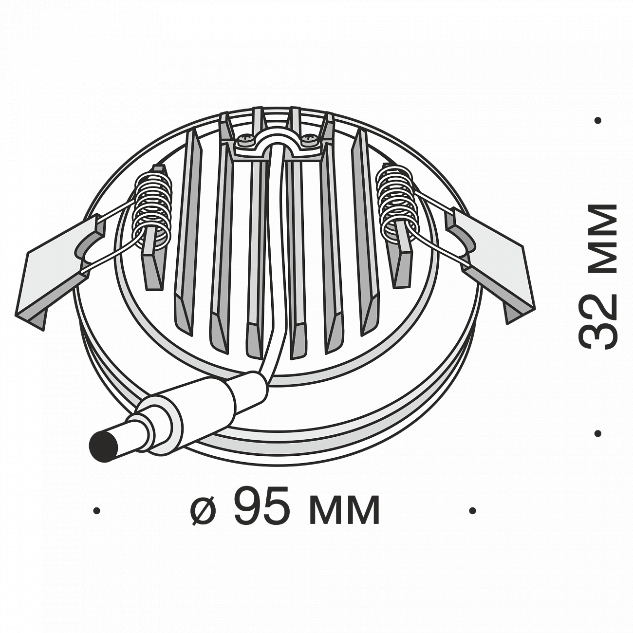 Встраиваемый спот черный круглый Technical Phanton 12W DL303-L12B TECHNICAL DOWNLIGHT 00-3957153 Черный  - Вид №4