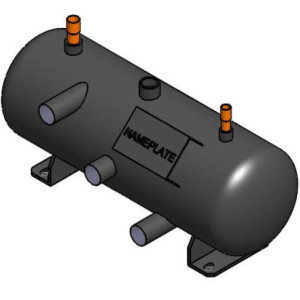 ACAC75014 Жидкостной ресивер воздушного конденсатора, 20л, R410A, диаметр 219 мм, длина 640 мм Schneider Electric