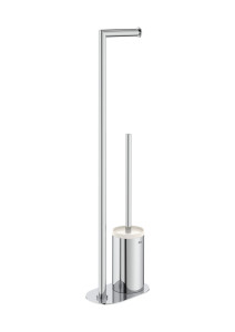 A817588C00 ROUND - Держатель ершика для туалета напольный с держателем рулона туалетной бумаги ROCA Hotels
