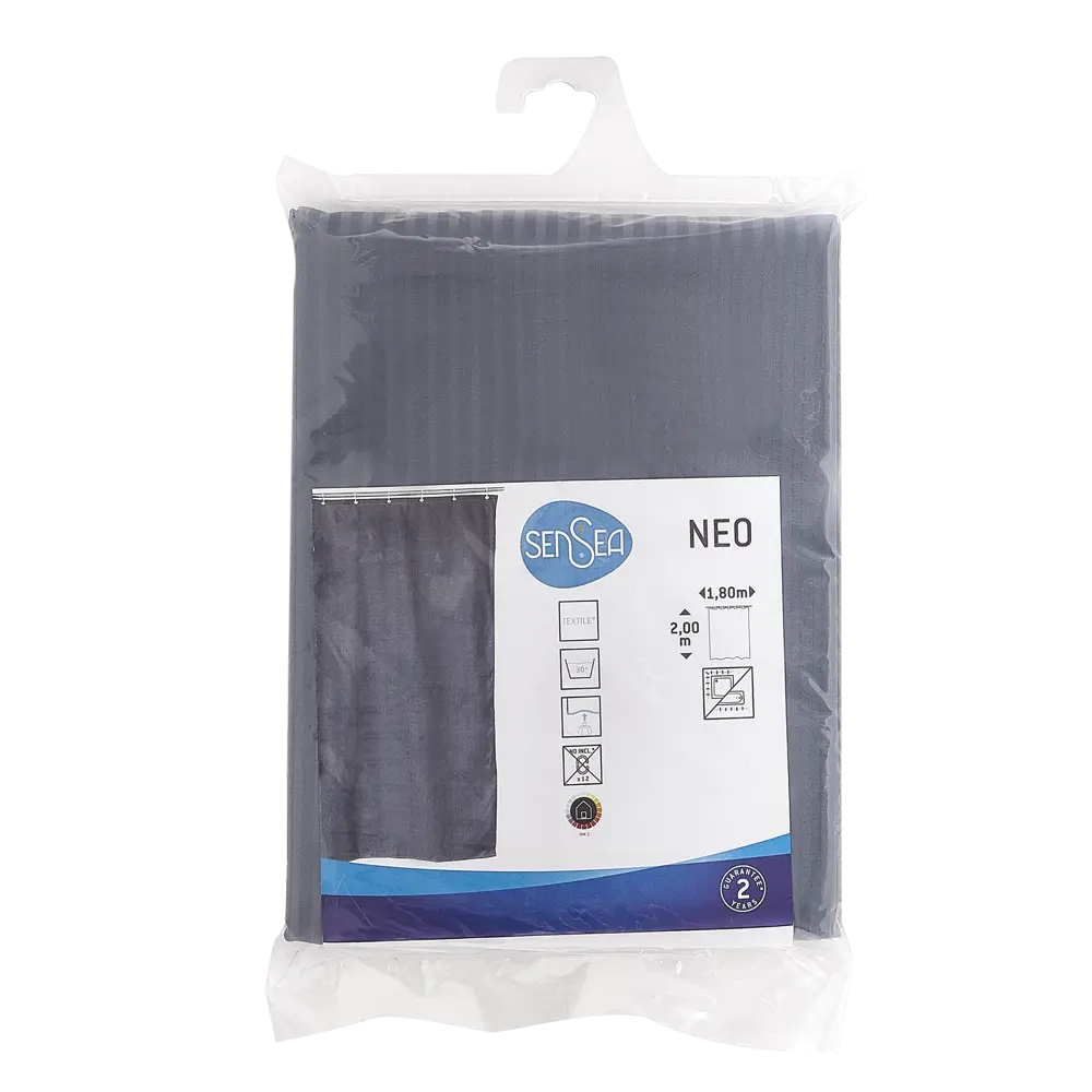 Штора для ванной Sensea Neo Stripes 180x200 см полиэстер цвет серый STLM-2022221 - Вид №4