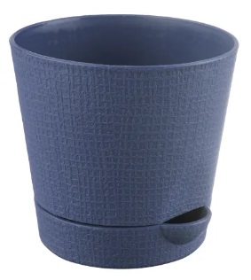 201-27 Горшок д/цветов с поддоном Le Parterre d=9.5 0.35л. графит Цветочная коллекция 