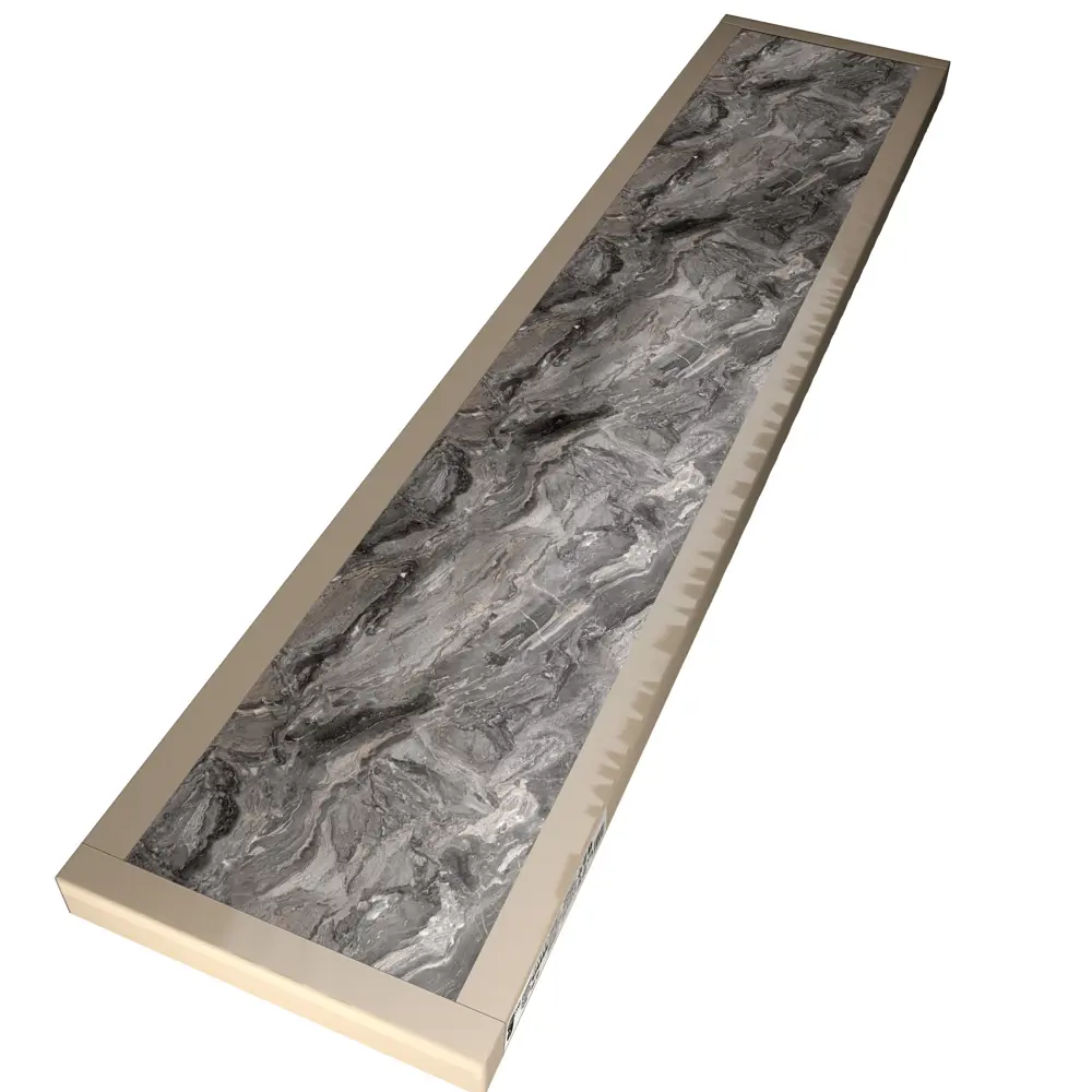 Столешница KONSENSA Рашчер 240x80x3.8 см ДСП цвет серый ДСП Прямой угол STLM-2058267 - Вид №5